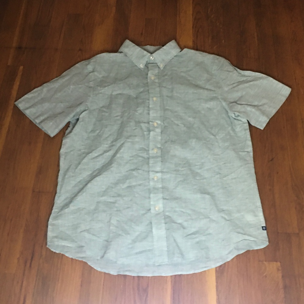 Light blue mesh button down